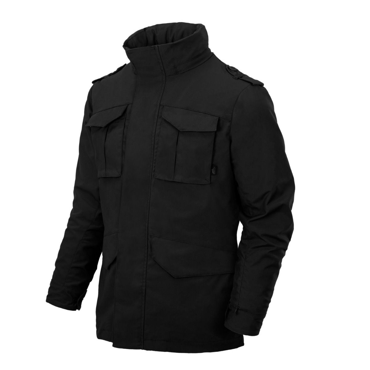 Black military field jacket best sale